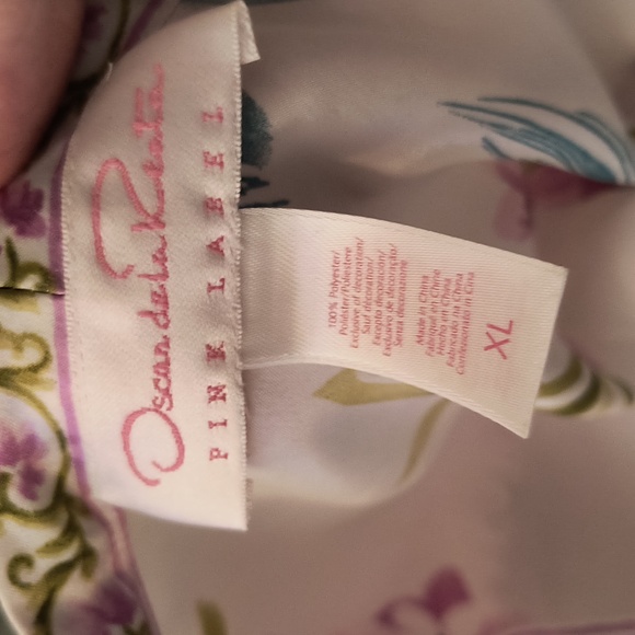 Oscar de la Renta pink label xl kimono style bathrobe - Picture 2 of 10